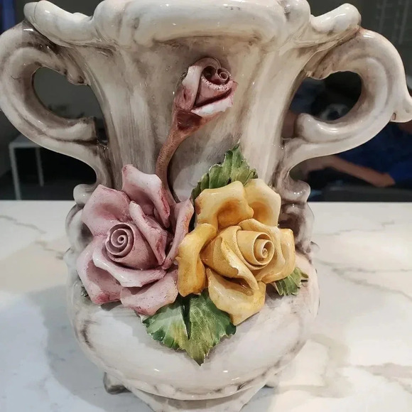 Vintage Design 1940's Capodimonte Pitcher/Vase - Picture 3 of 3